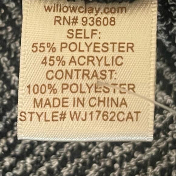 Willow & Clay Black Gray Herringbone Long Oversized Academia Jacket Size XS - Picture 10 of 13